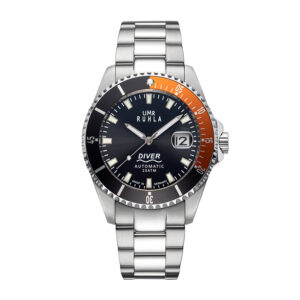 Uhren Manufaktur Ruhla - Armbanduhr Automatik - schwarz/orange