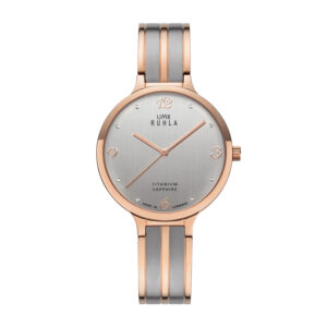 Uhren Manufaktur Ruhla - Armbanduhr Style/Trendline - Titangehäuse roséfarben. - weiß/rosé