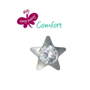 Erstohrstecker Easy Piercy Classic Ø 3,95 mm weiß mit Brilliant-Imitation