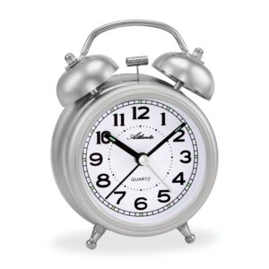 Atlanta 2103/19 Doppelglockenwecker silber