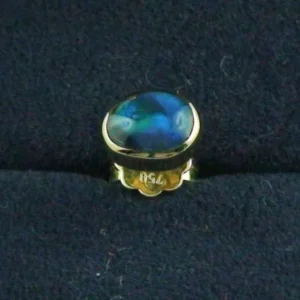 1,19 gr Männer Single-Ohrring 18k mit Black Opal 0,66 ct