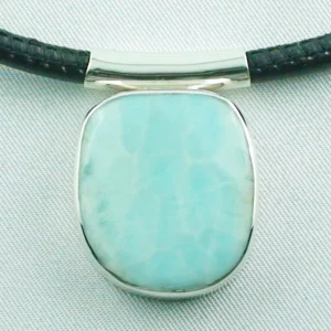 Silber-Anhänger 935, 12,66 gr. Larimaranhänger, Lederband