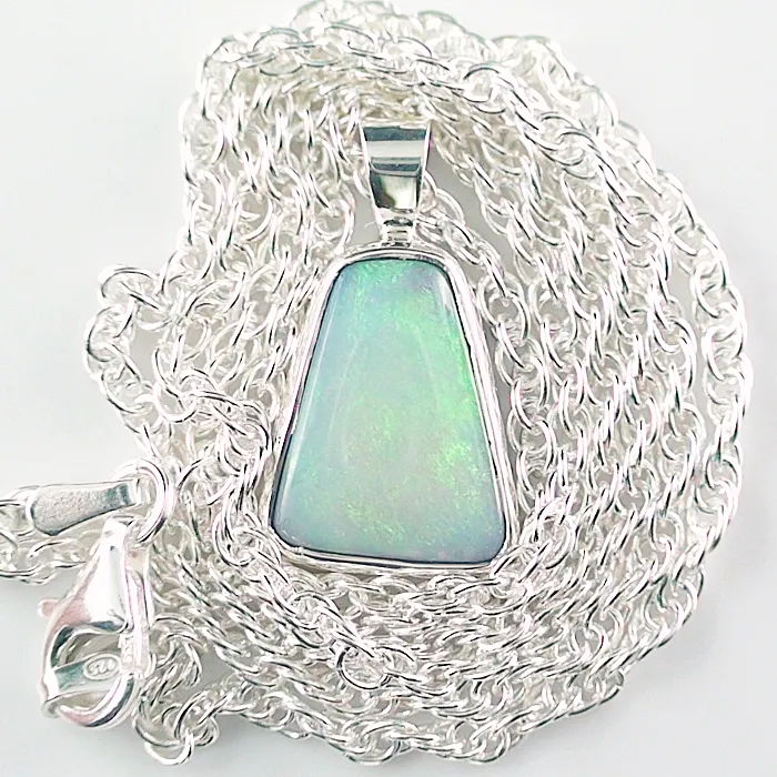 A00596 1 935er silber anhaenger mit white opal und silberkette silberschmuck sicher online bestellen