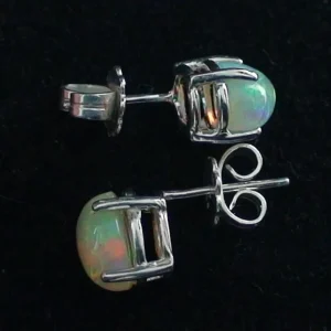 Welo Opal Ohrstecker 1,17 ct. +1,14 ct. aus 925er Sterling Silber Ohrringe