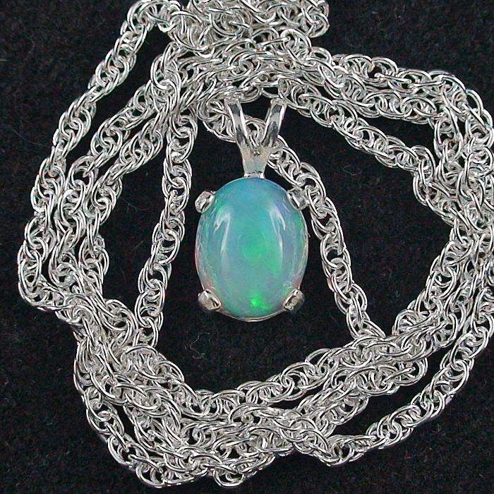 A00632 1 925er silber anhaenger und kette mit white opal silberschmuck sicher online bestellen