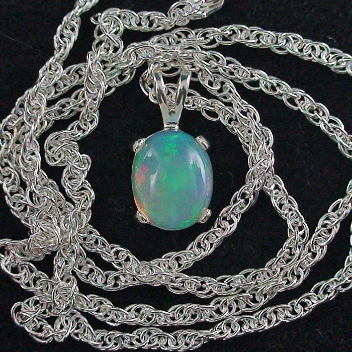 A00633 1 925er silber anhaenger und kette mit white opal silberschmuck sicher online bestellen