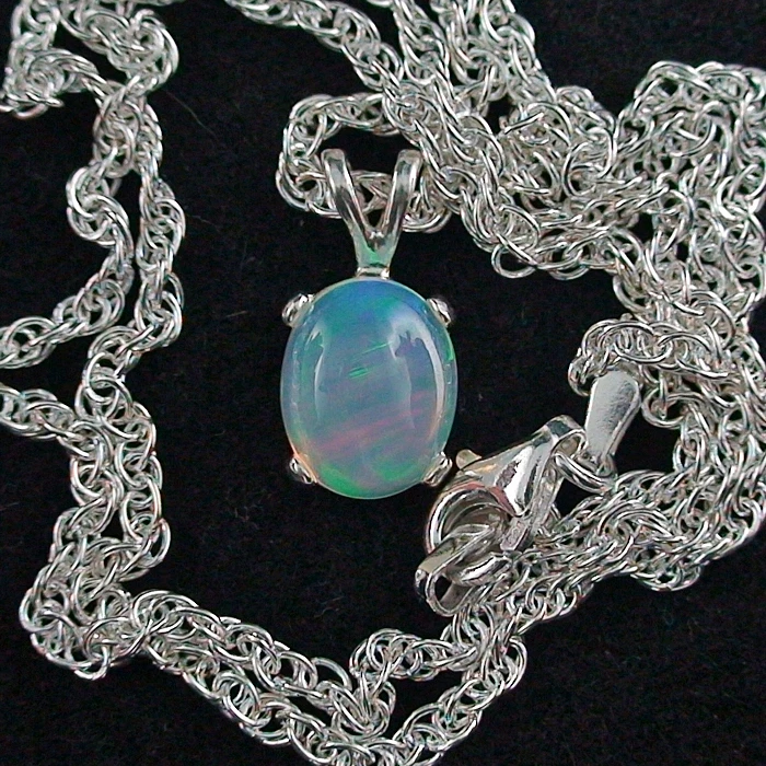 A00634 1 925er silber anhaenger und kette mit white opal silberschmuck sicher online bestellen