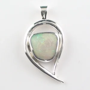 935 Silber Anhänger mit 2,06 ct. White Opal – Eleganter Opalanhänger mit White Opal aus Lightning Ridge