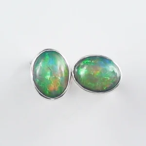 Welo Opal Ohrstecker 0,75 ct. + 0,68 ct. aus 925er Sterling Silber