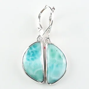 935 Sterling Silber Ohrhänger mit 4,50 ct. + 4,25 ct. Larimar