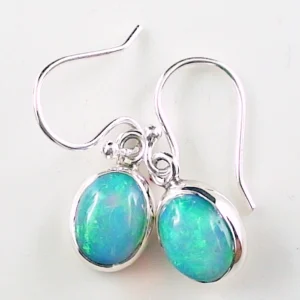 925 Sterling Silber Ohrhänger mit 1,47 ct. + 1,42 ct. Welo Opalen