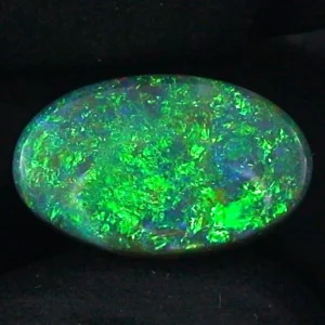 Lightning Ridge Black Opal 5,10 ct grüner Multicolor Vollopal Edelstein