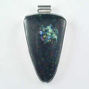 Einzigartiger Silberanhänger mit Fairy Boulder Matrix Opal in 925er Silber