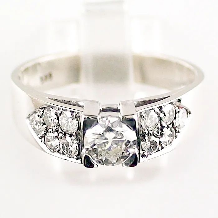 B00318 1 14k weissgoldring mit diamanten goldschmuck sicher online bestellen