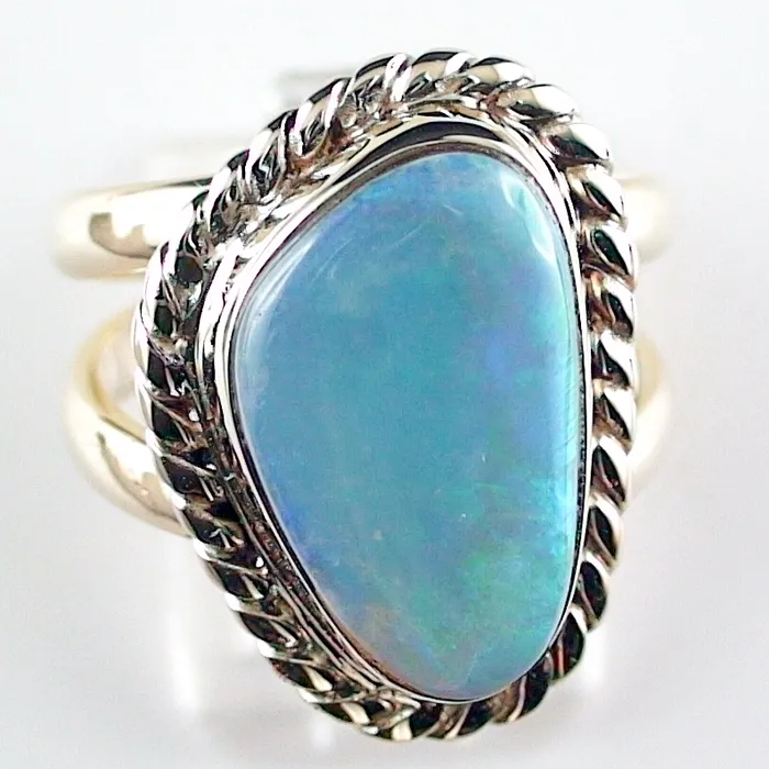 B00458 1 14k gelbgold ring mit semi black opal designer ringe online kaufen