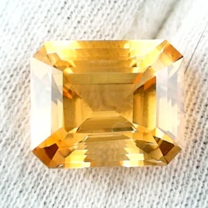 9,64 ct. Citrin Gelber Edelstein Octagon Schliff