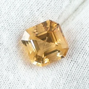 4,64 ct. Citrin Goldgelb - Octagon Asher Cut Edelstein