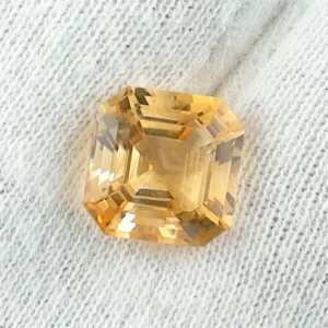 4,75 ct. Citrin Goldgelb - Octagon Asher Cut Edelstein