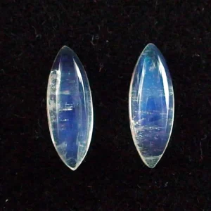 2,82 + 2,70 ct. Mondsteine mit  Blautönen - Mondsteine Pärchen mit Zertifikat