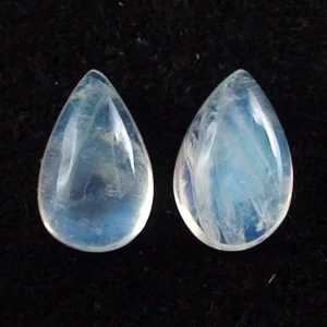 6,04 + 5,76 ct. Mondsteine mit  Blautönen - Mondsteine Pärchen