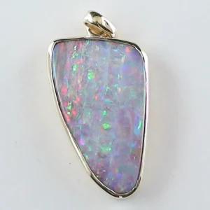 3,91 gr. 14k/585 Gelbgold Anhänger mit Boulder Opal aus Australien