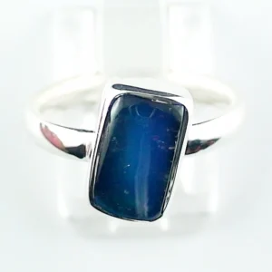 925er Silberring mit 3,13 ct. blauen Mondstein