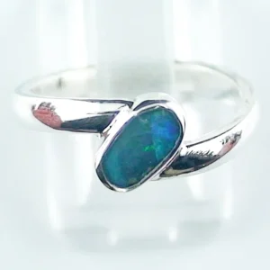 Opal Ring aus 935er Silber mit 0,45 ct. Boulder Opal