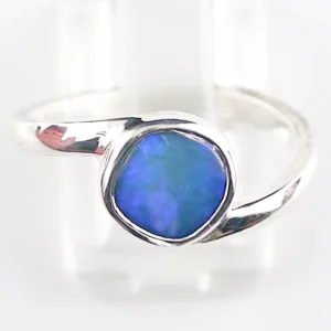 Opal Ring aus 935er Silber mit 0,84 ct. Black Crystal Opal