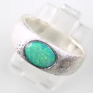 935er Opal Ring mit 0,54 ct. Crystal Opal