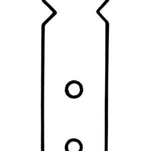 Ringetiketten Kunststoff T-Form lang 54 x 18 mm blau