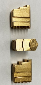 Spannbacken-Set Messing Stufenfutter innen
