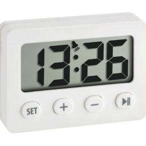Digitalwecker mit Timer und Stoppuhr, weiß