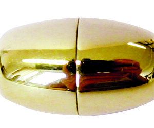 Magnetschließe Gold 375/-Gg poliert, Tonne Ø 8,0 mm Länge 12,00mm