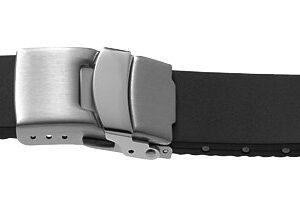 Kautschukband 18mm schwarz mit Faltschließe