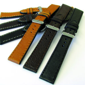 Lederbänder 10er-Karte Kalb ökologisch extrem weich 18-22mm schwarz, dunkelbraun, hellbraun
