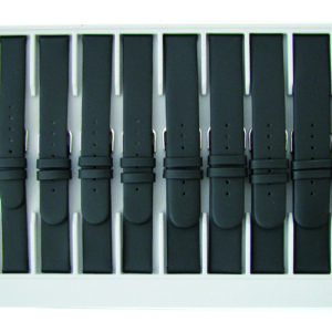 Lederbander 10er-Karte Kalb Waterproof 16-22mm schwarz