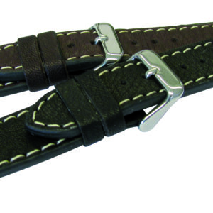 Lederbänder 10er-Karte Kalb extra weich 18-22mm schwarz, dunkelbraun