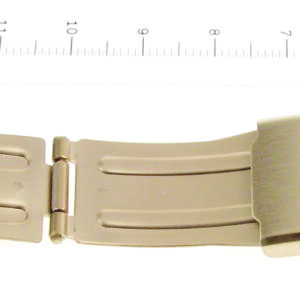 Faltschließe Edelstahl 20mm, Ansatz 10mm gelb mattiert