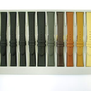 Lederbänder 10er-Karte Polo extra weich 18-22mm schwarz, dunkelbraun, mittelbraun, hellbraun, beige