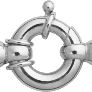 Federring Silber 925/- Ø 18,00mm mit drei Bund und runden Kreuz-Endkappen