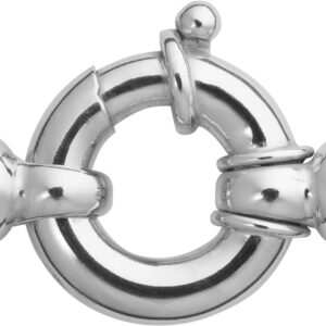 Federring Silber 925/- Ø 21,00mm mit drei Bund und runden Kreuz-Endkappen