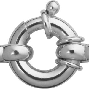 Federring Silber 925/- Ø 15,00mm mit drei Bund und zwei Rollos