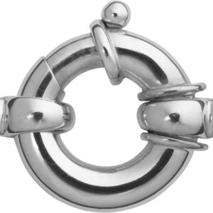 Federring Silber 925/- Ø 21,00mm mit drei Bund und zwei Rollos