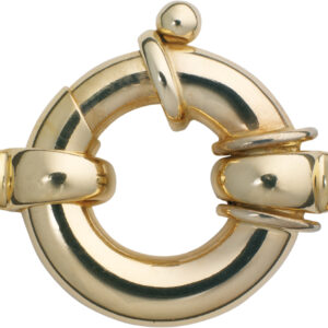 Federring Gold 585/-Gg Ø 21,00mm mit drei Bund und zwei Rollos