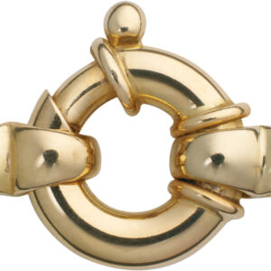 Federring Gold 585/-Gg Ø 13,00mm mit drei Bund und zwei Rollos