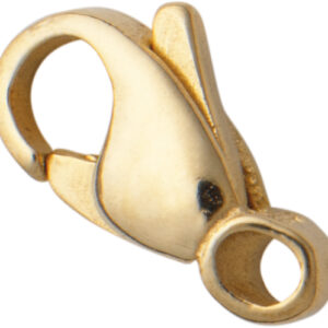 Karabiner gewölbt Edelstahl/gold 9,00 mm gestanzt