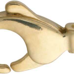 Karabiner gewölbt Silber 925/- gelb 13,00mm gegossen Öse quer
