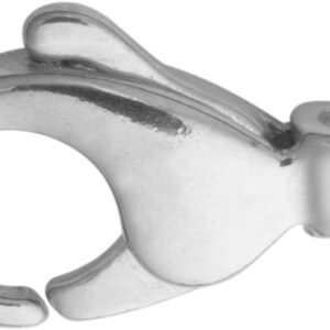 Karabiner gewölbt Silber 925/- 13,00mm gegossen Öse quer