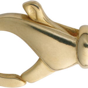 Karabiner gewölbt Gold 750/-Gg 16,00mm gegossen Öse quer