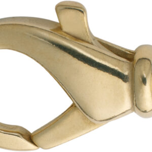 Karabiner gewölbt Gold 585/-Gg 18,00mm gegossen Öse quer